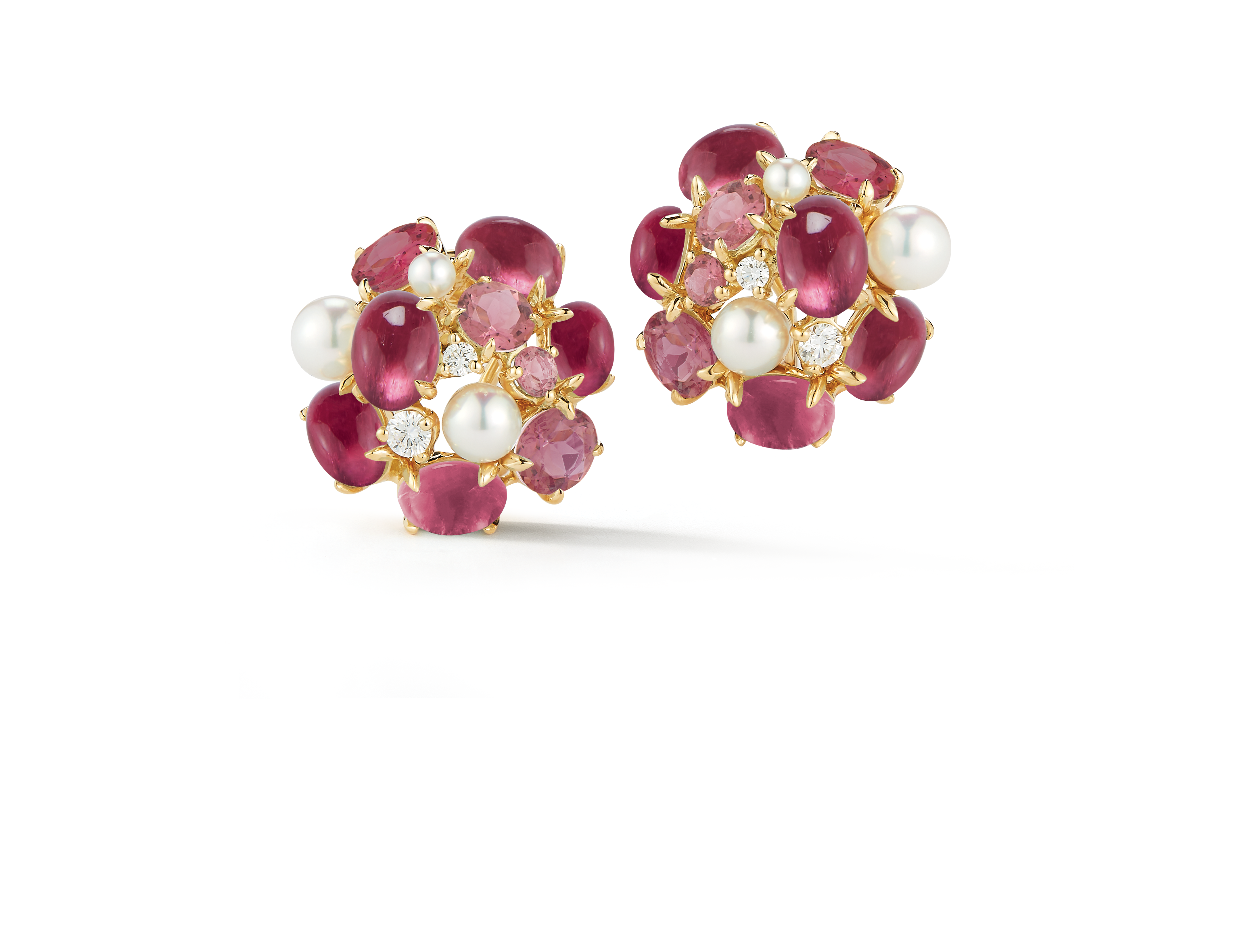 Tagliamonte 18K Yellow Gold, Pink Glass Square Cameo, Round Pearl Drop -  Ruby Lane