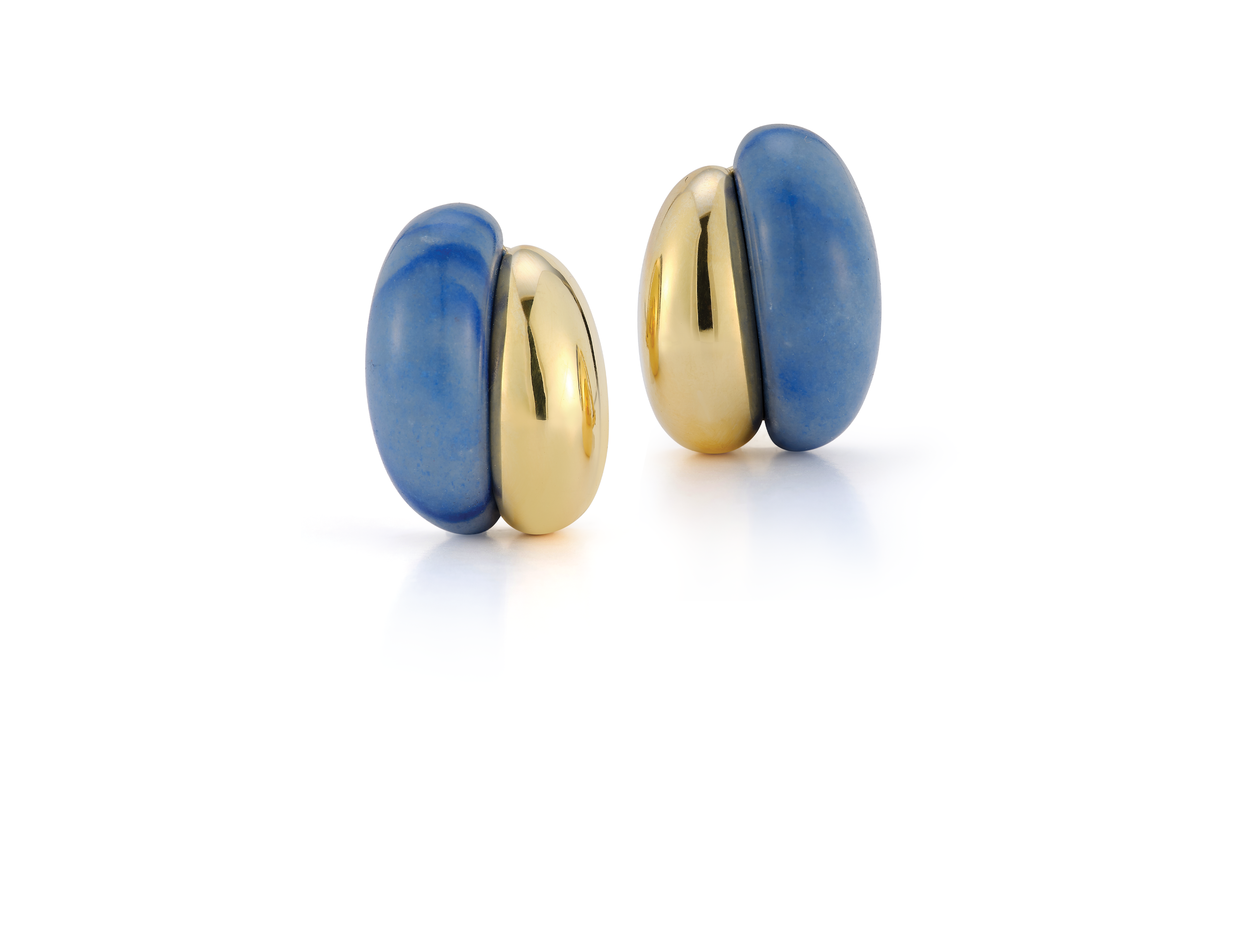 Silhouette Earrings in Blue Aventurine