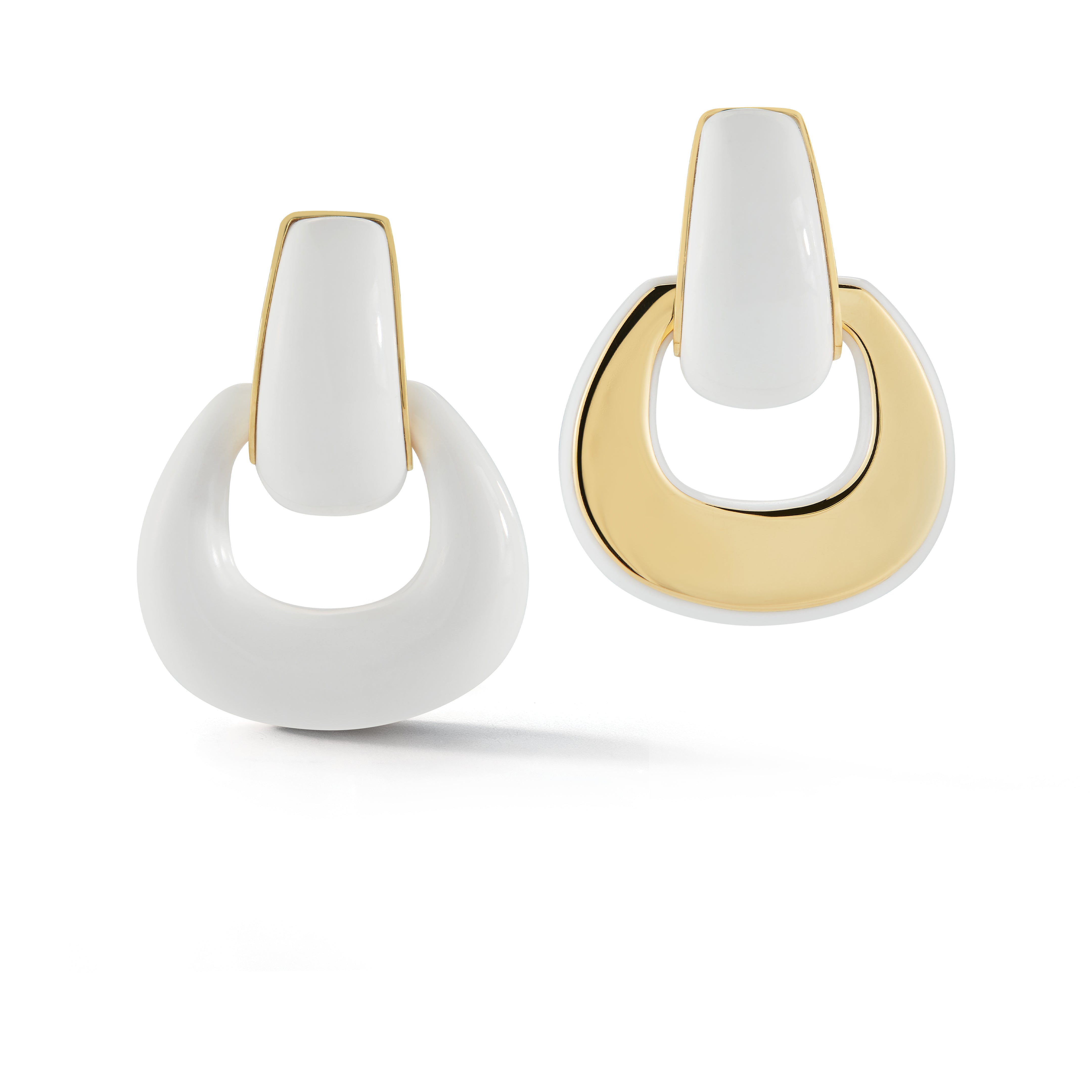Madison Earrings in White Agate