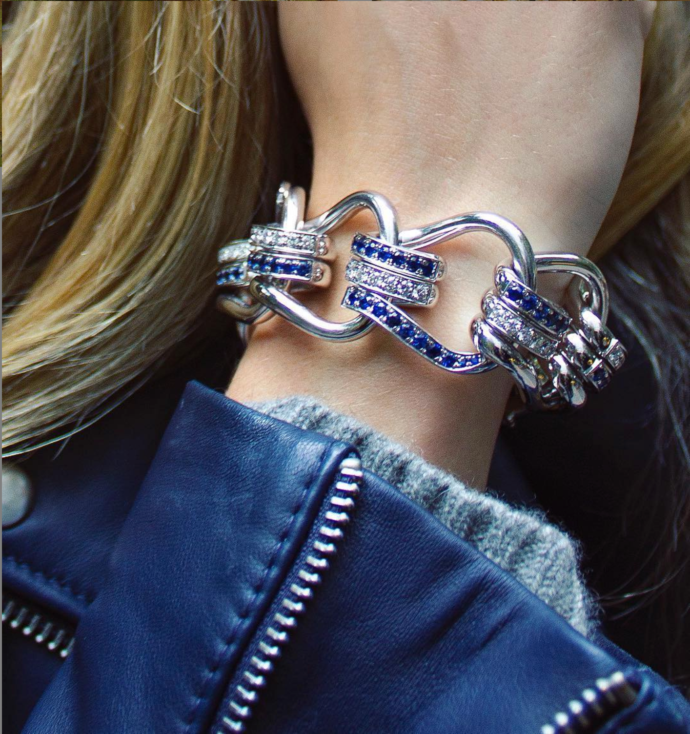 Mousetrap Bracelet in Sapphire & Diamond