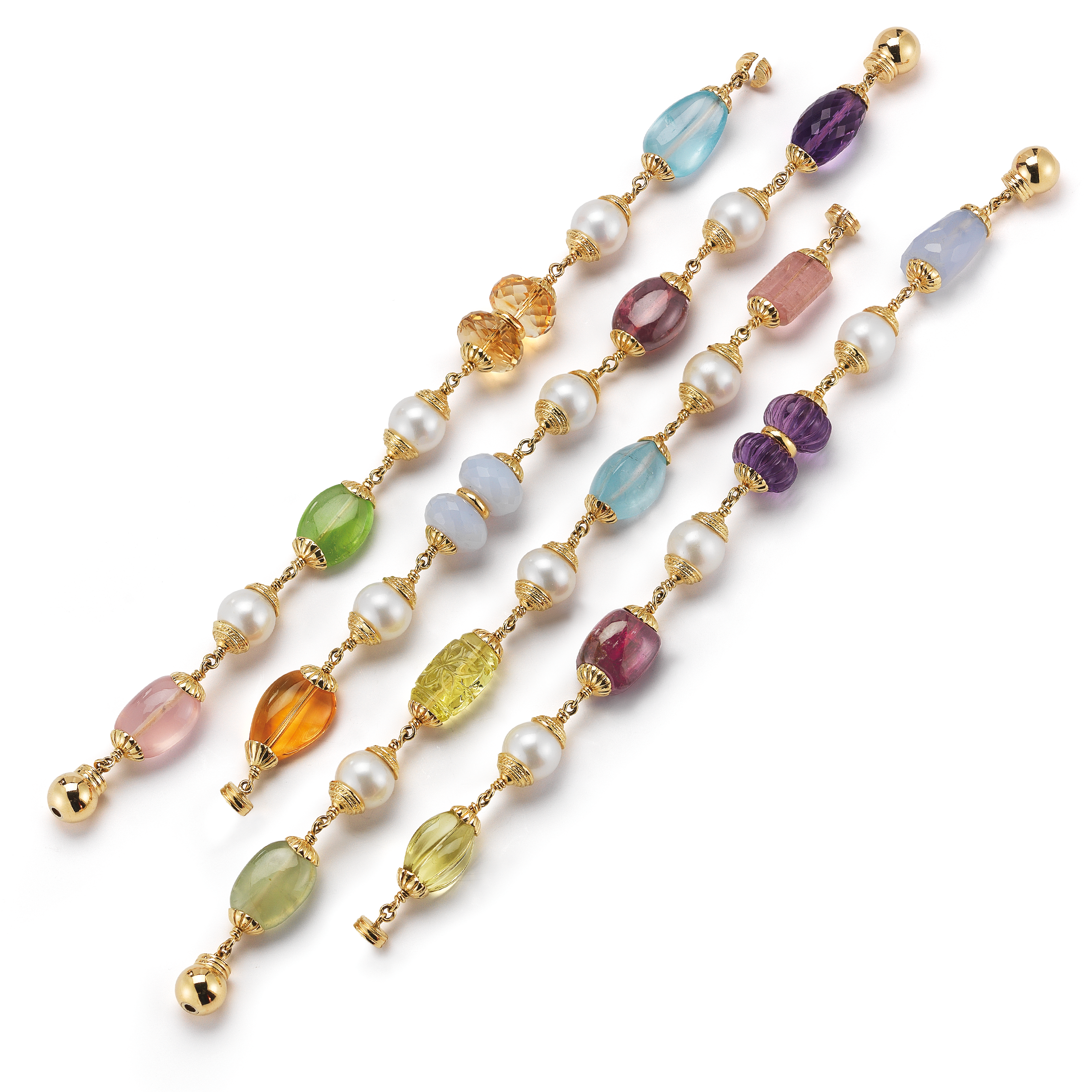 Bracelet Ambre Bébé Perles Baroques - Multicolore - Blanc – GEMIO