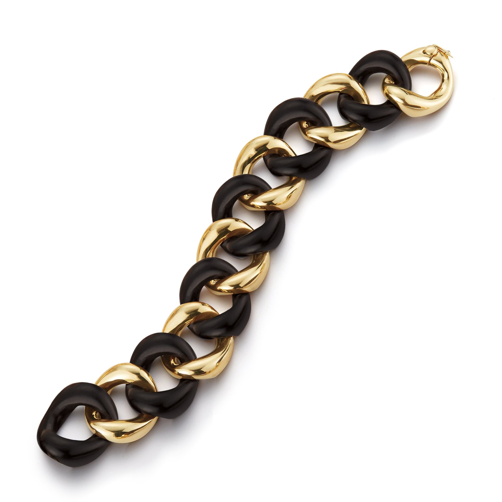 Medium Ebony Wood Link Bracelet