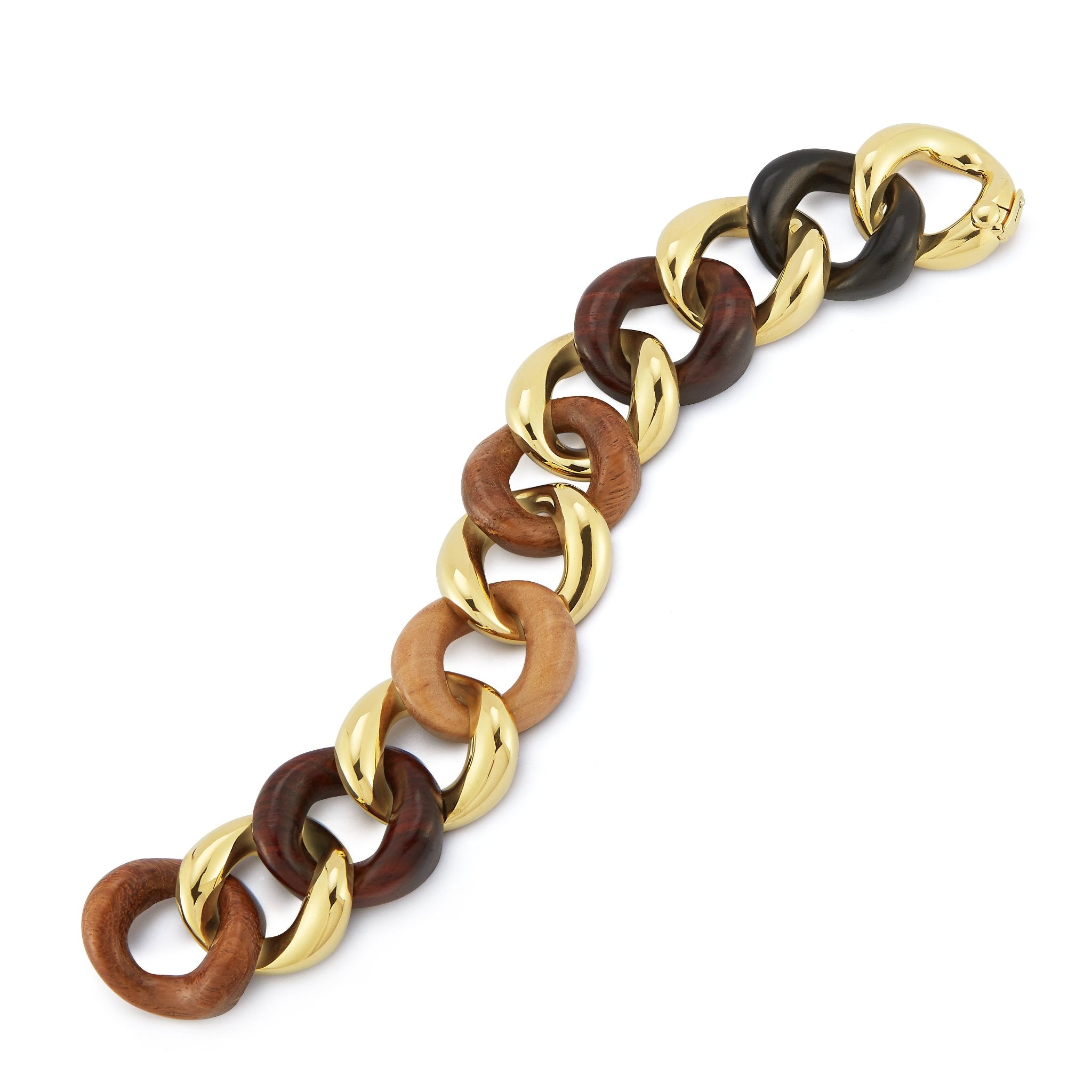 medium multi wood link bracelet