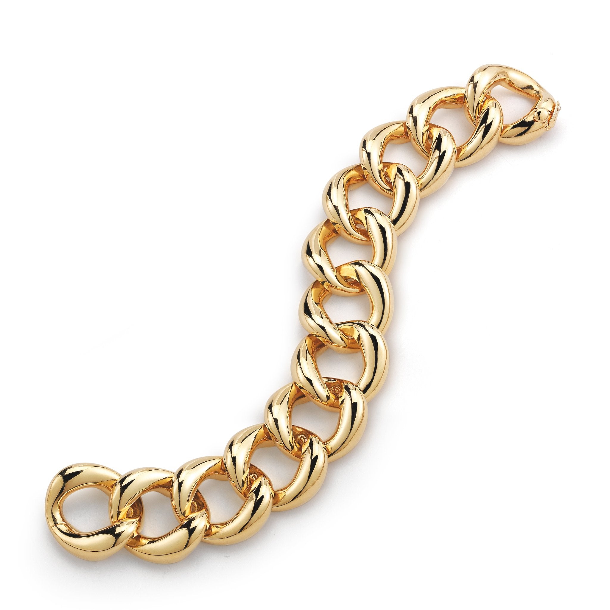 Medium all yellow gold link bracelet